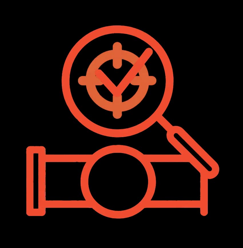 Pipe inspection service icon