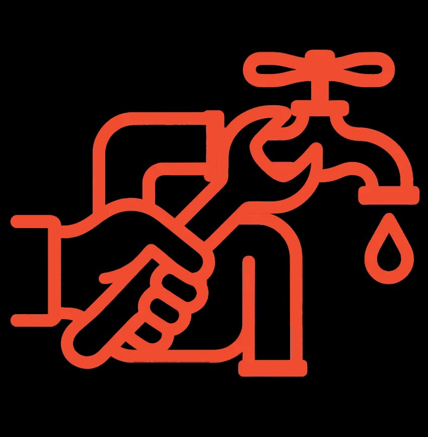 Plumbing installation service icon