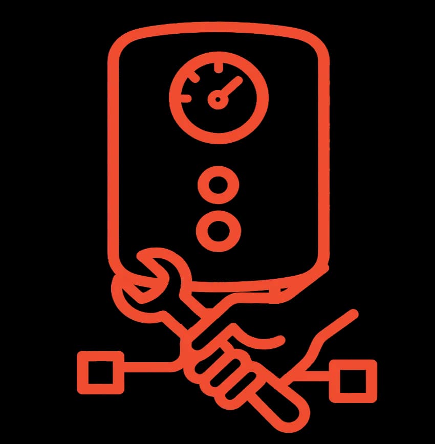 Water heater installation service icon